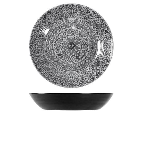 Black Marrakesh Melamine Bowl 42.5 x 8cm
