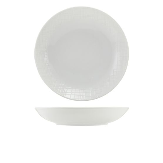Incise Porcelain Lavara Coupe Bowl 23cm