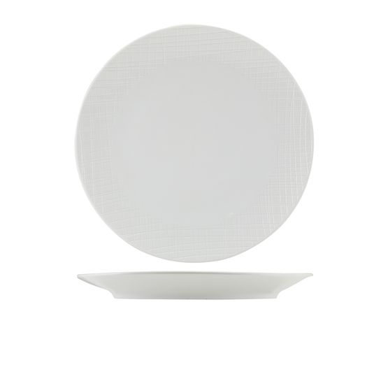 Incise Porcelain Lavara Coupe Plate 28cm