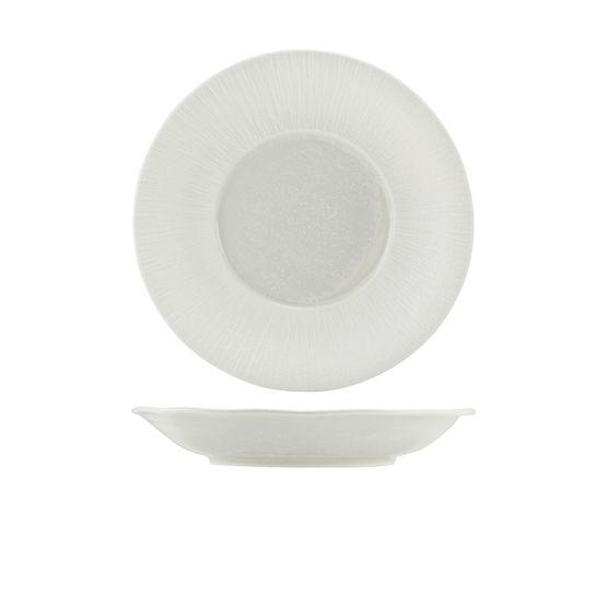 Incise Porcelain Lucine Deep Winged Plate 26cm
