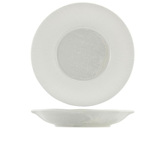 Incise Porcelain Lucine Deep Winged Plate 30cm