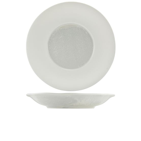 Incise Porcelain Lustre Deep Winged Plate 30cm