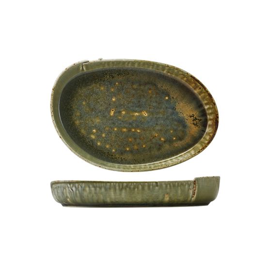 Kozo Porcelain Midori Oval Plate 28cm