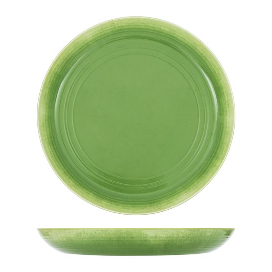 Light Green Glazed Melamine Casablanca Bowl 38 x 4.5cm