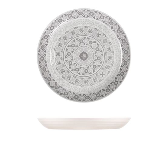 White Marrakesh Melamine Bowl 38 x 4.5cm