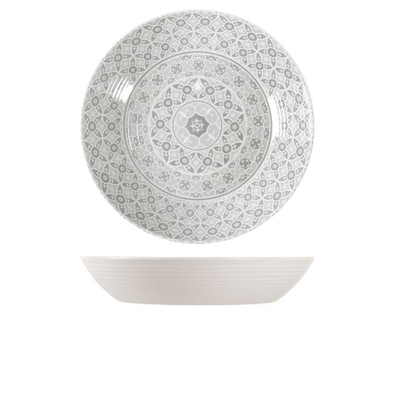 White Marrakesh Melamine Bowl 42.5 x 8cm