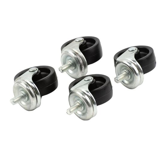 Beaumont Bottle Skip Castors Black (Set of 4)