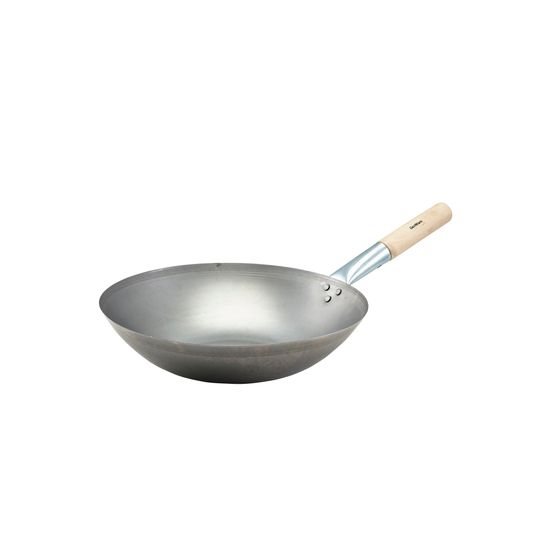 Black Iron Wok Flat Base 14"/ 35.6cm