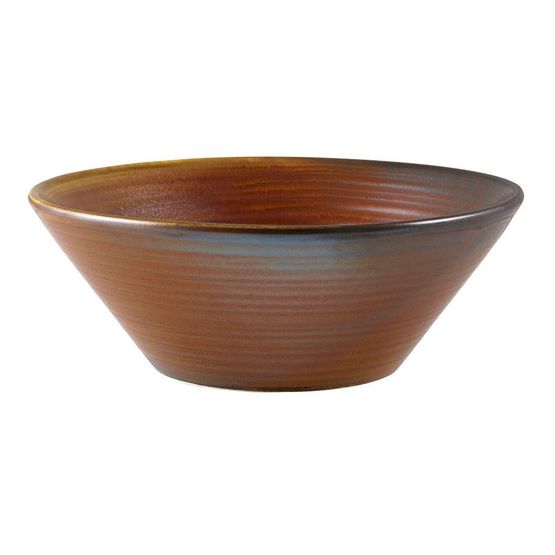 Terra Porcelain Rustic Copper Conical Bowl 16cm