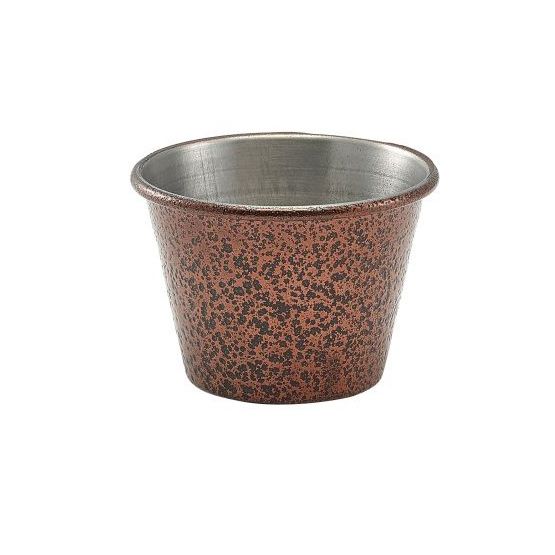 2.5oz Stainless Steel Ramekin Hammered Copper