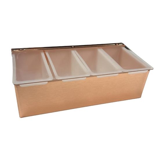 Beaumont 4 Compartment Condiment Holder Copper Plated