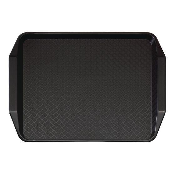 Cambro PP Rectangular Handled Fast Food Tray Black 300x430mm