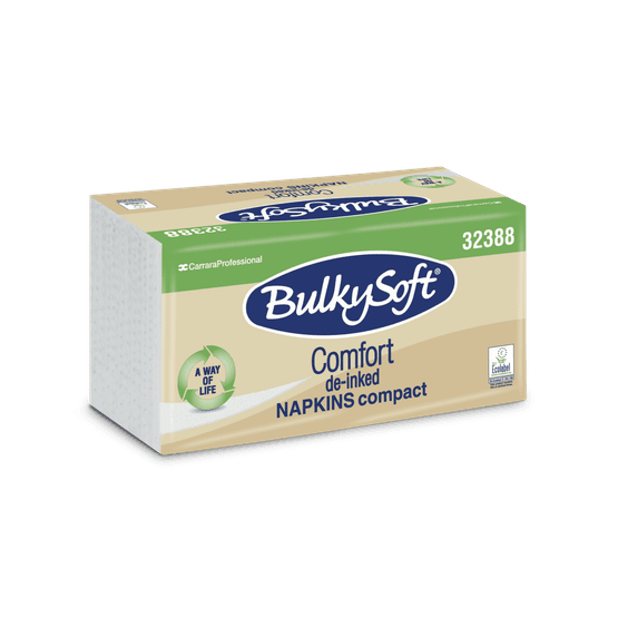 Bulkysoft Comfort 1 Ply Napkins Compact White 30cm x 30cm