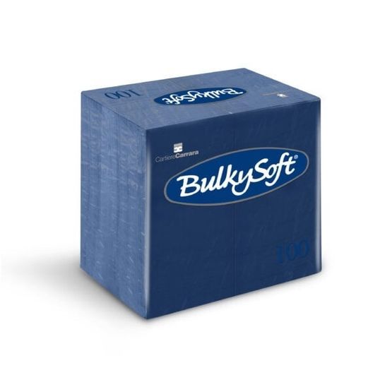 Bulkysoft Rainbow 40cm 2-Ply Blue Dinner Napkins 1/8 Fold