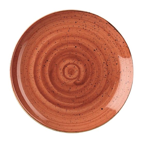 Churchill Stonecast Coupe Plates Spiced Orange 288mm