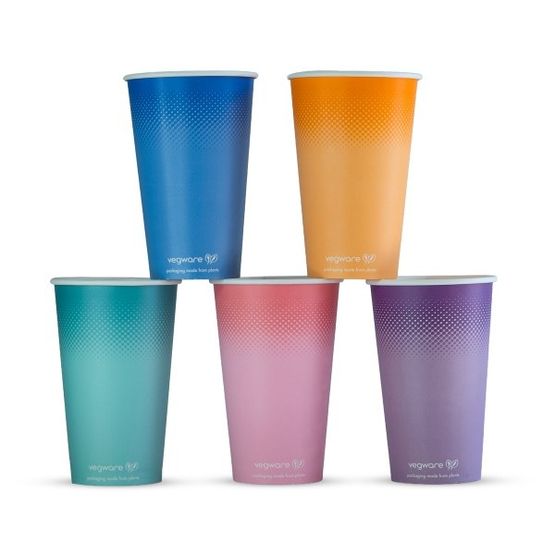 Vegware CV-FG16 16oz Feel Good Paper Cold Cup, 89-Series