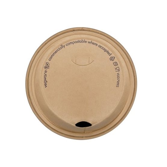 Vegware Feel Snug 79-Series Paper Sipping Lid - VLID79P-FS