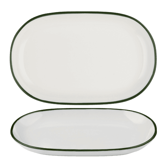 Modest 16143033 Green Oval Platter - 33 x 21cm / 13" x 8.25"