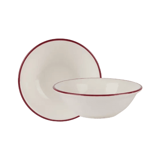 Modest 13112013 Maroon Oatmeal Bowl 16cm / 3.62"