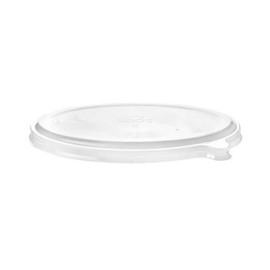 24/32oz WorldView Clear Vented PLA Lid for Oval Containers