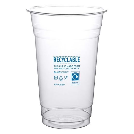 20oz BlueStripe rPET Cold Cup