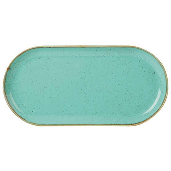 Seasons By Porcelite Sea Spray Narrow Oval Plate 32 x 20cm / 12.5 x 8"