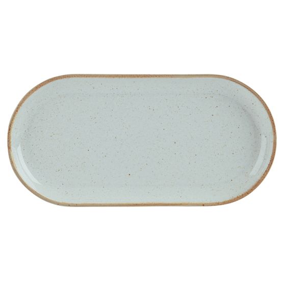 Seasons By Porcelite Stone Narrow Oval Plate 30cm