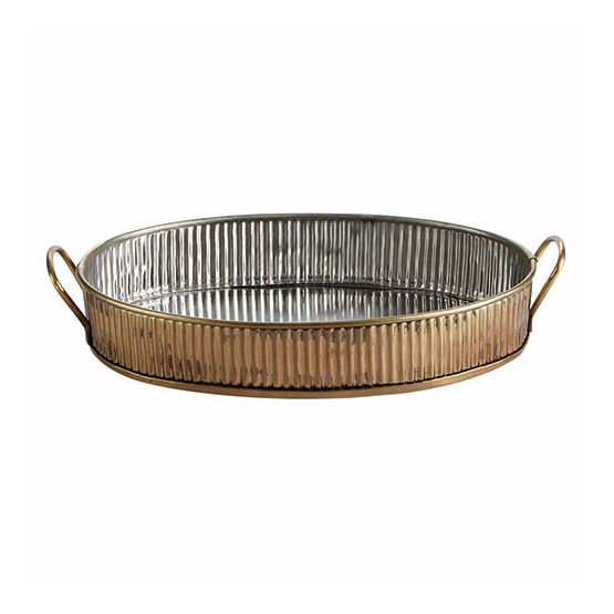 Serving Tray Antique Brass 31cm