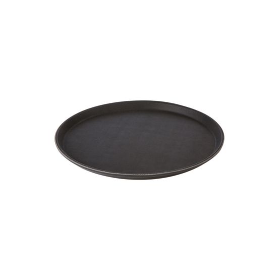Black Round Non-Slip Tray 27.5cm