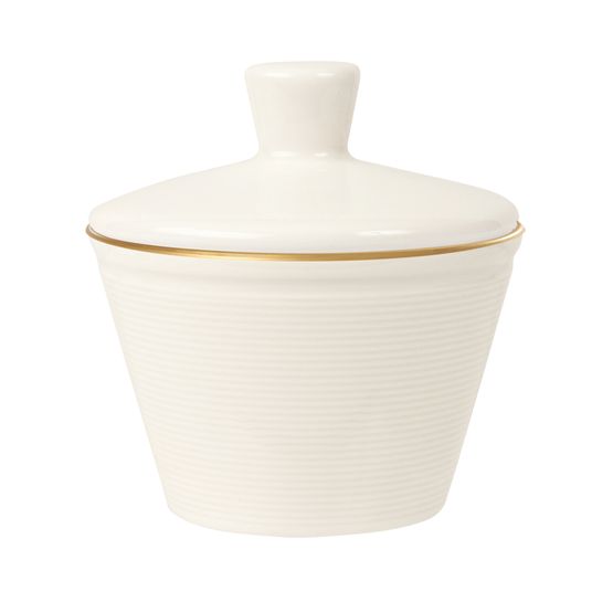 Porland Academy Line Gold Band Sugar Bowl With Lid 25cl