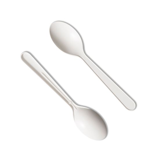 Natural Cornstarch (125mm / 4.9”) Biodegradable Teaspoons