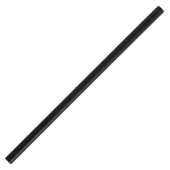 Fiesta CY080 Cocktail Paper Straws Black 145mm x 5mm