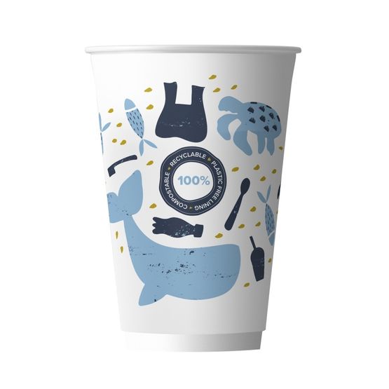 12oz Double Wall Home Compostable Aqueous Cups