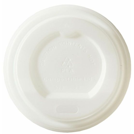 62mm White CPLA Lids To Fit 4oz Hot Cup