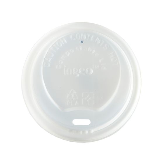 79mm White CPLA Hot Lids To Fit 8oz Cups