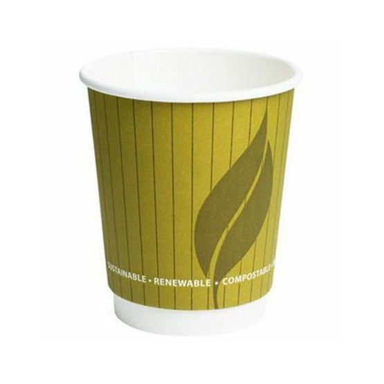 Enviroware 8oz Leaf Composable Double Wall Hot Cup