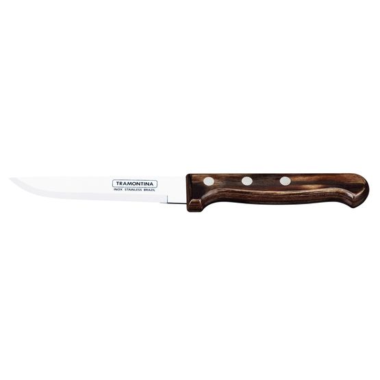 Tramontina Medium Steak Knife Smooth Blade Brown Polywood