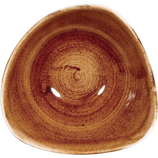 Churchill Stonecast Patina Triangular Bowls Vintage Copper 153mm