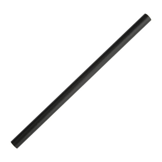 Fiesta Compostable Paper Smoothie Straws Black