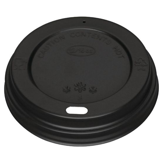 Fiesta Recyclable Coffee Cup Lids Black 340ml / 12oz &amp; 455ml / 16oz