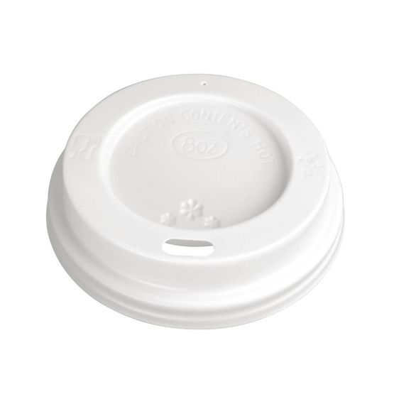 Fiesta Recyclable Coffee Cup Lids White 225ml / 8oz