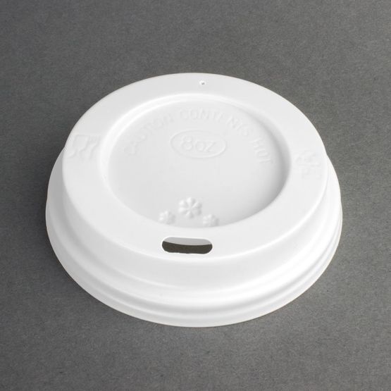 Fiesta Recyclable Coffee Cup Lids White 225ml / 8oz
