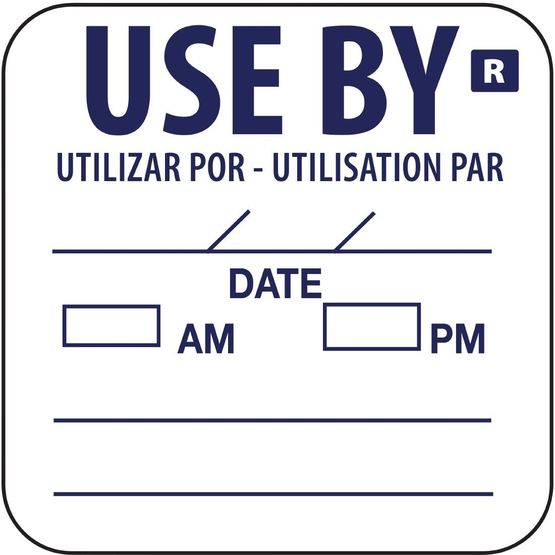 Hygiplas Removable Use By Labels