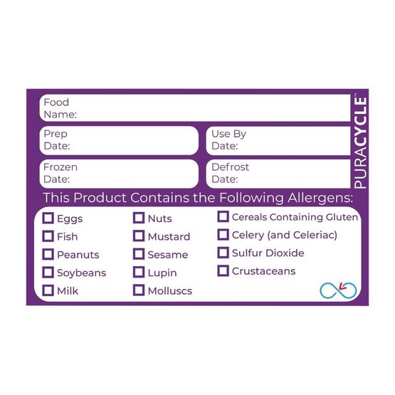 Puracycle Reusable Purple Allergen Labels
