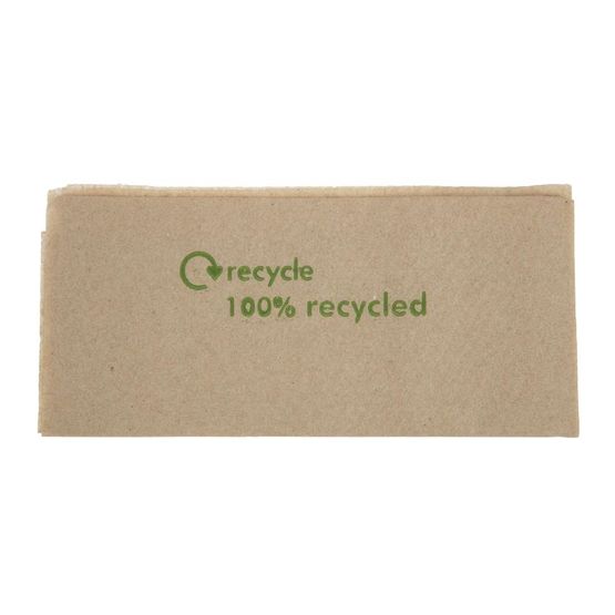 Swantex Recycled Lunch Napkin Kraft 32x30cm 1ply Pre-Folded