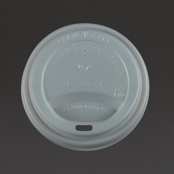 Vegware Compostable Coffee Cup Lids 340ml / 12oz and 455ml / 16oz