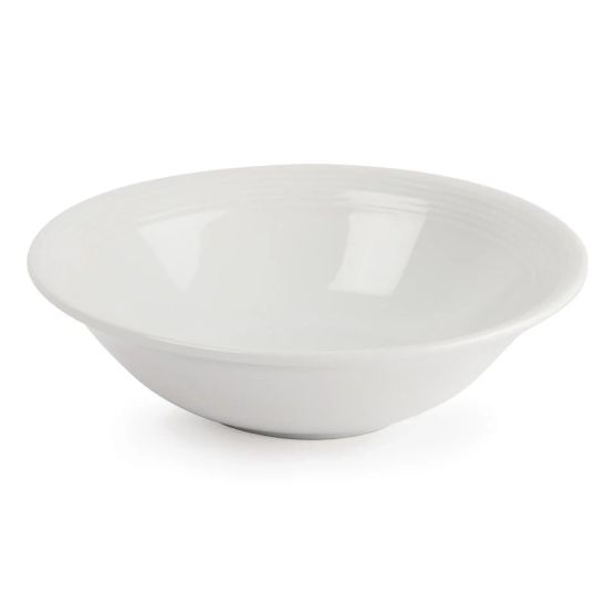 Olympia Linear Oatmeal Bowls White 150mm
