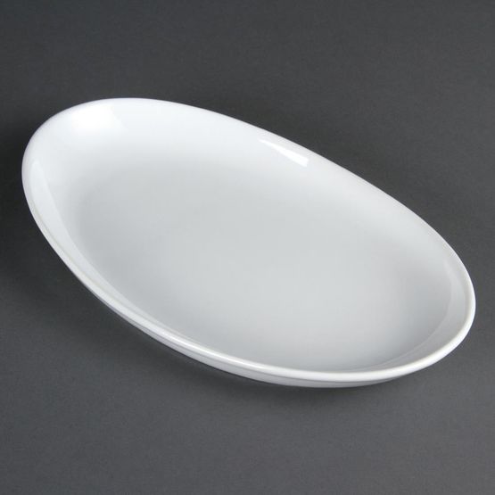 Olympia Whiteware French Deep Oval Plates 304mm