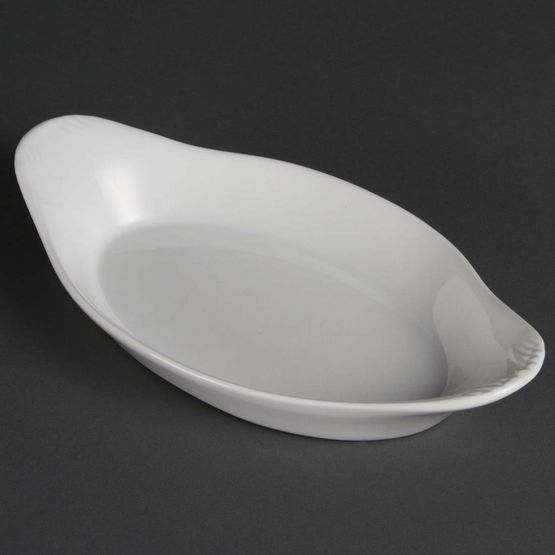 Olympia Whiteware Oval Eared Dishes 229 x 127mm