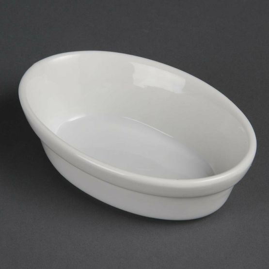 Olympia Whiteware Oval Pie Bowls 145mm